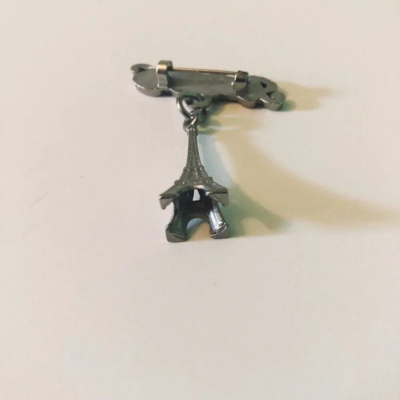 Vintage Paris Eiffel Tower Pin Souvenir Brooch - Picture 6 of 8